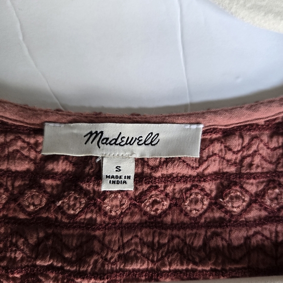 Madewell, Rust Embroidered Women's Top. Size S - Picture 2 of 8